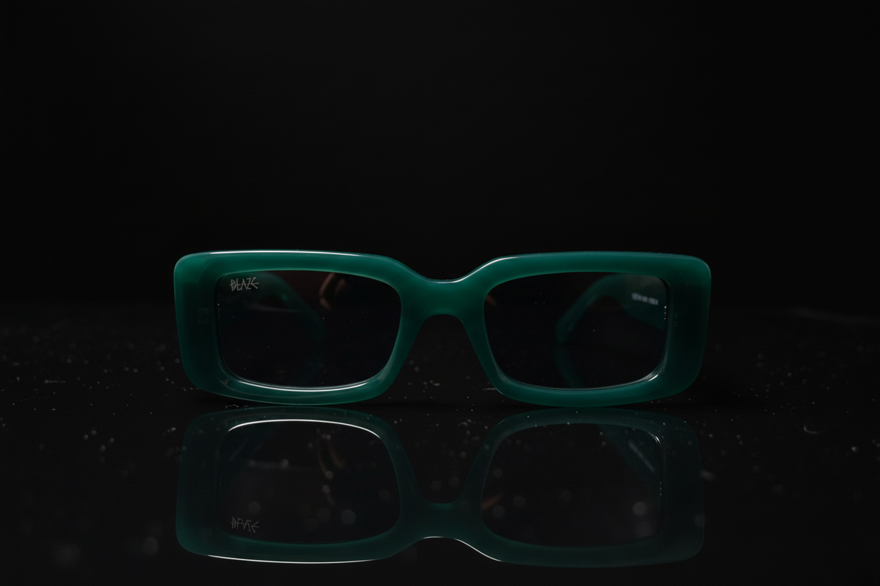 SEAR sunglasses front view on black reflective background